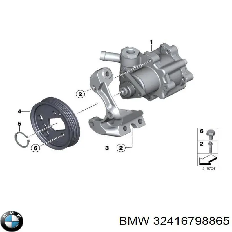 Pompa wspomagania hydraulicznego kierownicy BMW 32416798865 cena, od 241,45 USD
