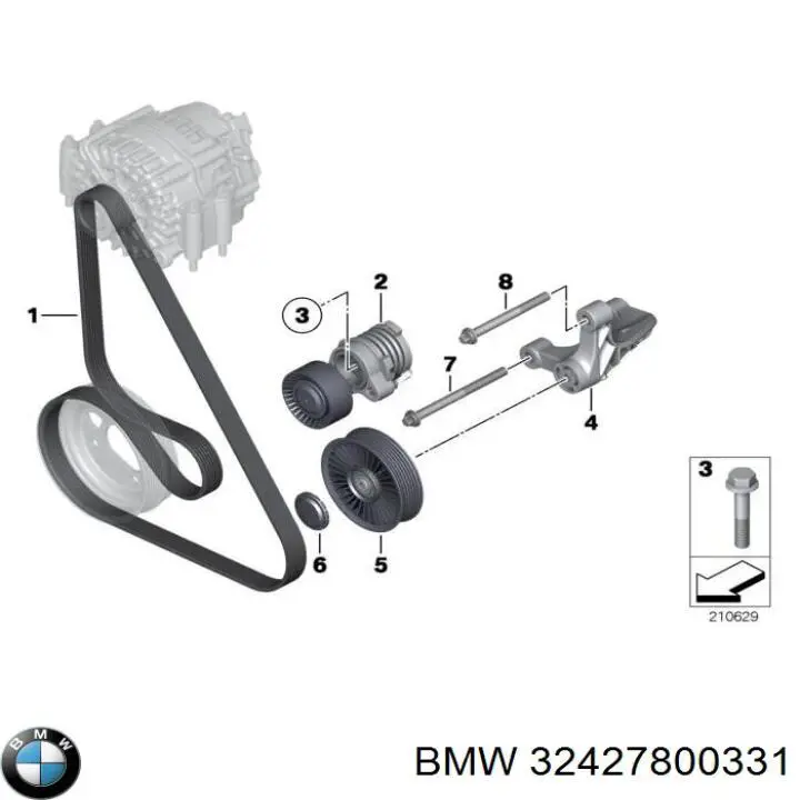 Koło pasowe pompy wspomagania hydraulicznego BMW 32427800331 cena, od 105,41 USD