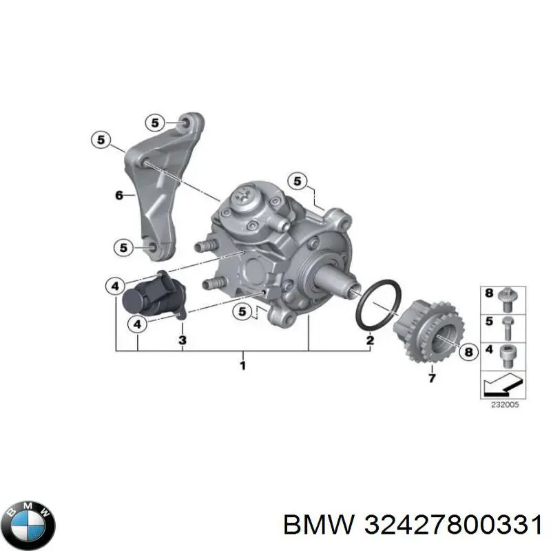 Do koszyka 32427800331 BMW Koło pasowe pompy wspomagania hydraulicznego