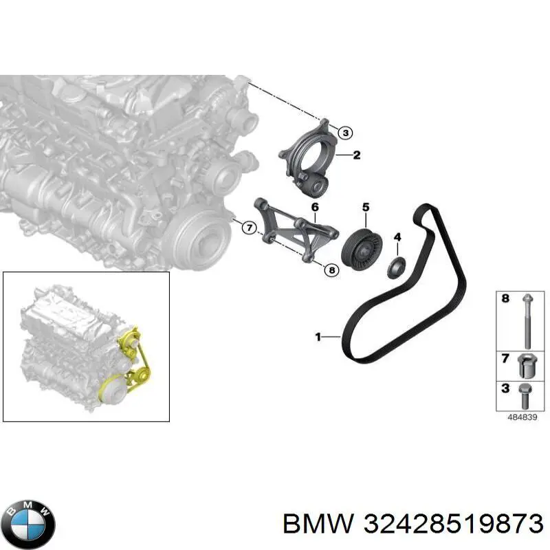 Koło pasowe pompy wodnej BMW 32428519873 cena, od 143,73 USD