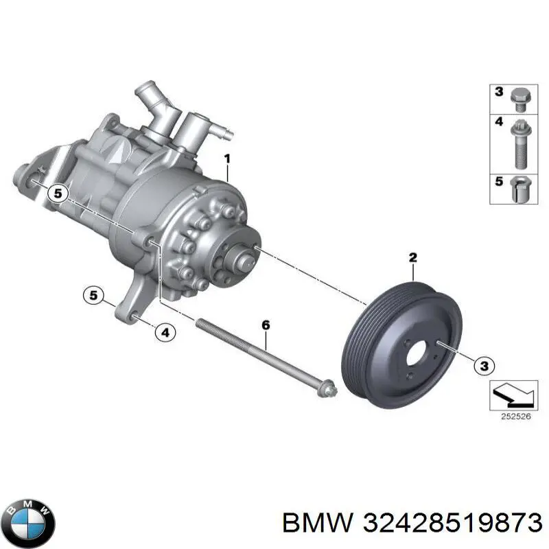 32428519873 BMW Koło pasowe pompy wodnej