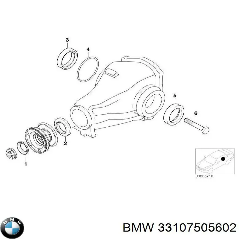 Uszczelniacz reduktora mostu tylnego BMW 33107505602 cena, od 11,30 USD