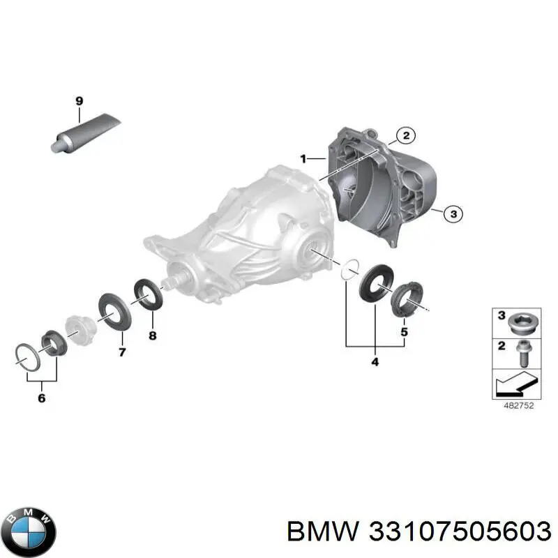 33107505603 BMW Uszczelniacz reduktora mostu tylnego