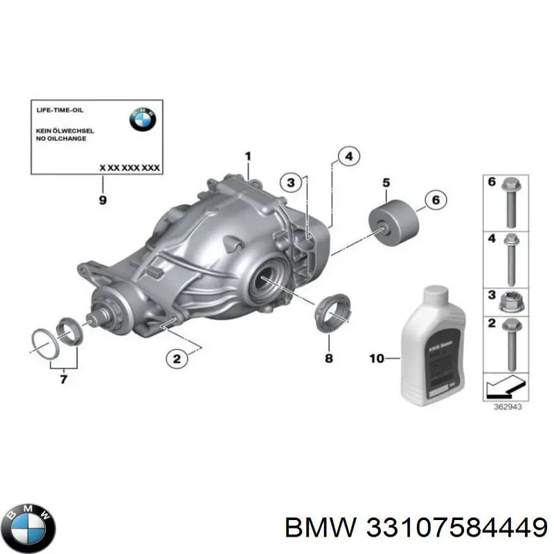 33107584449 BMW Reduktor mostu tylnego