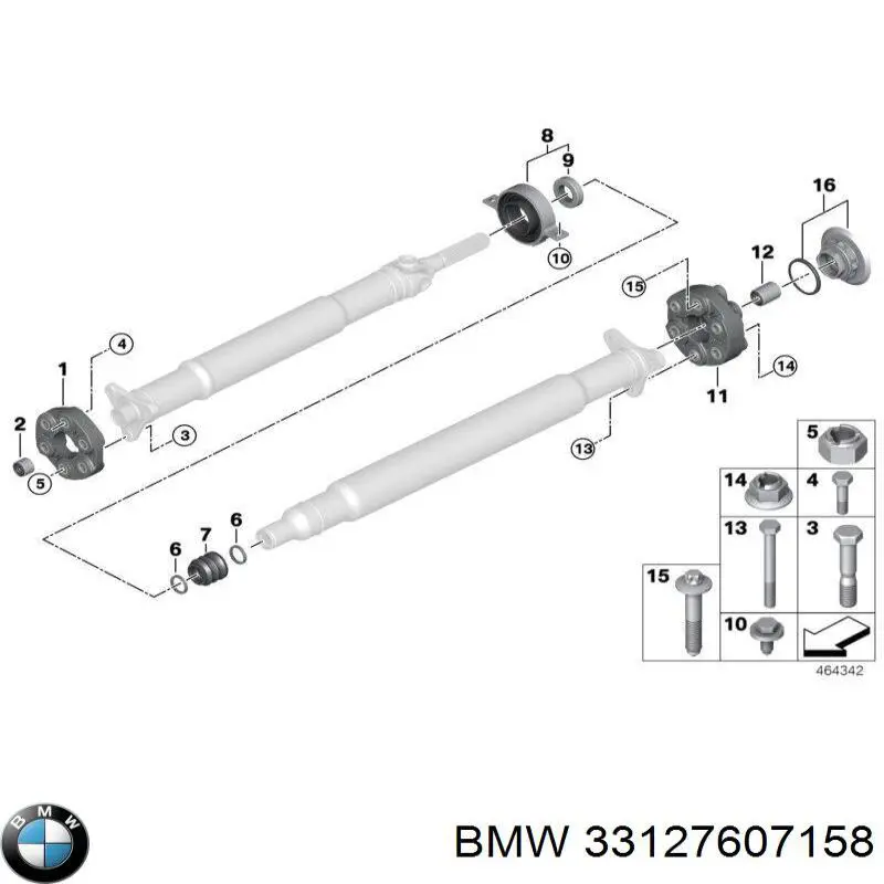 Nakrętka końcówki mostu tylnego do BMW 3 (E92)