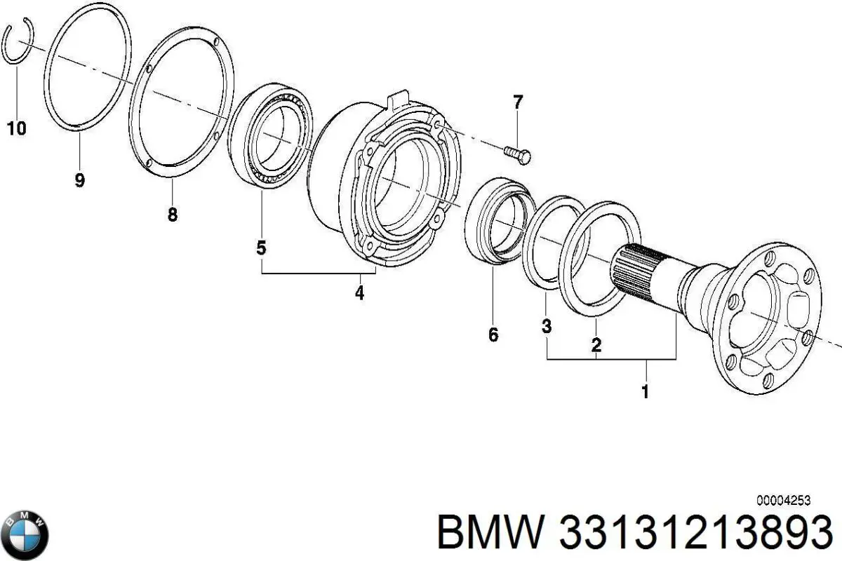 Do koszyka 33131213893 BMW Łożysko skrzyni biegów