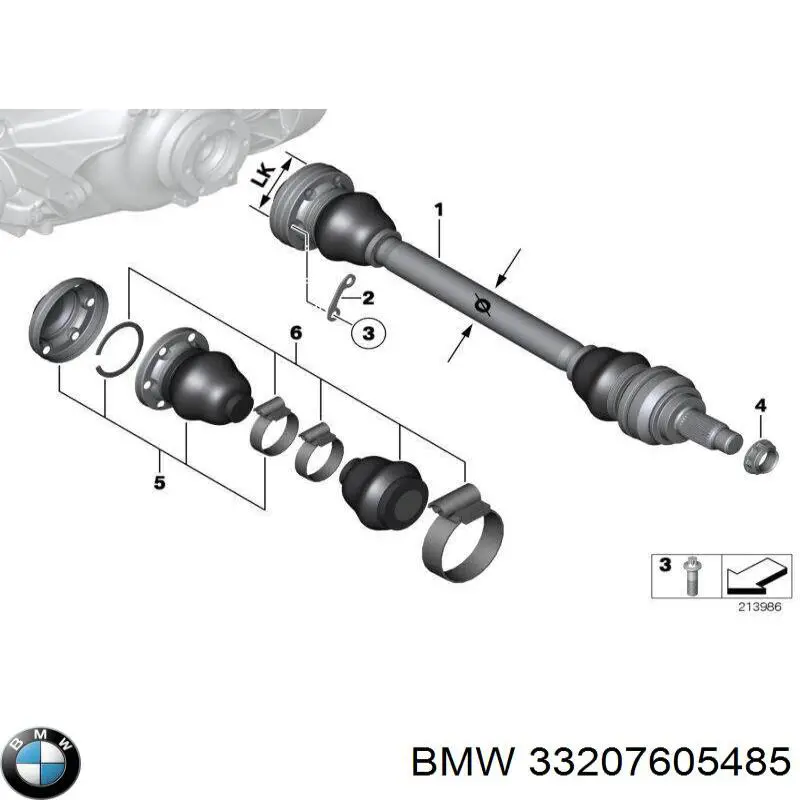 Półoś tylna lewa do BMW X1 (E84)