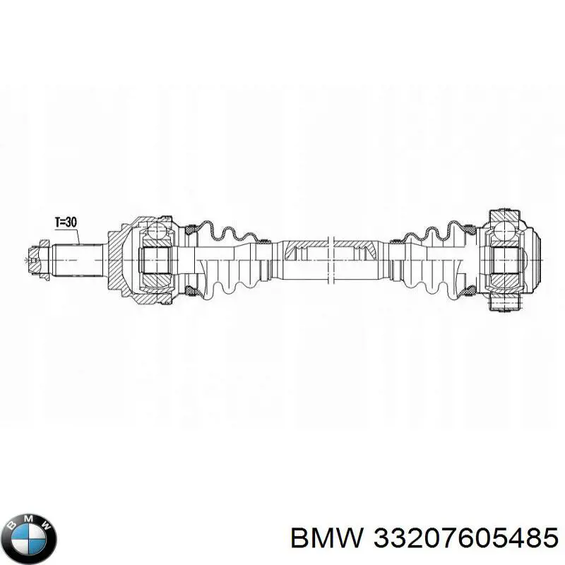 Półoś tylna lewa BMW 33207605485 cena, od 137,91 USD