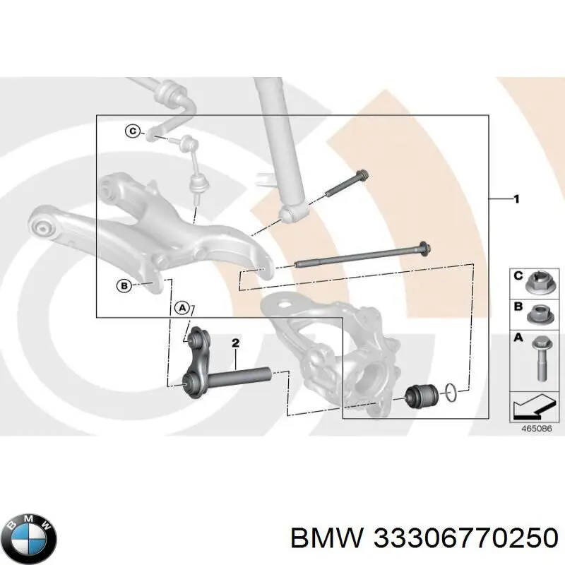 Śruba do mocowania wahacza tylnej dolnej do BMW X6 (E71)