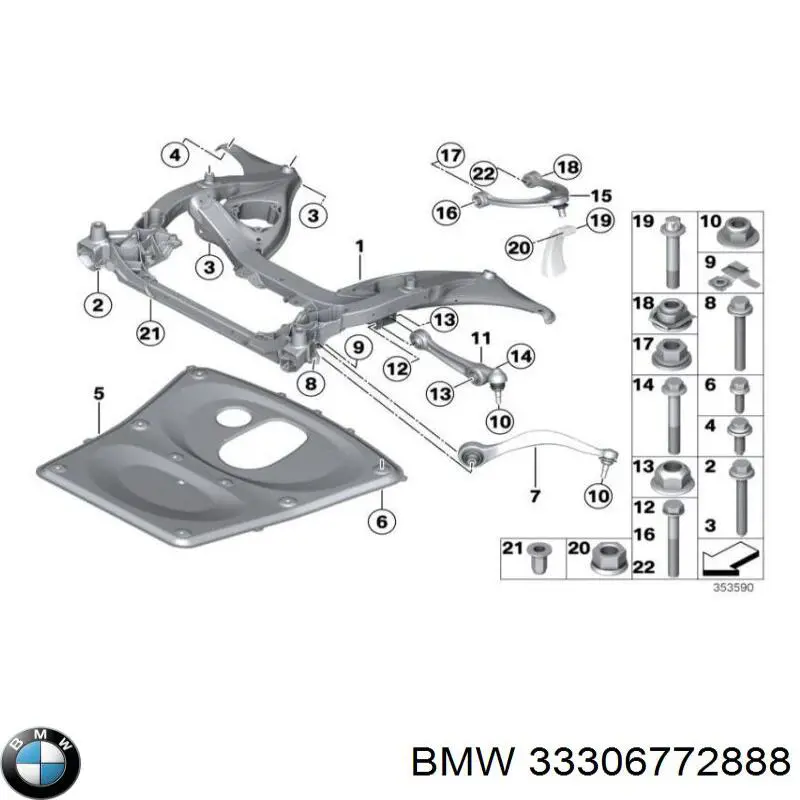  BMW 33306772888 cena, od 6,23 USD