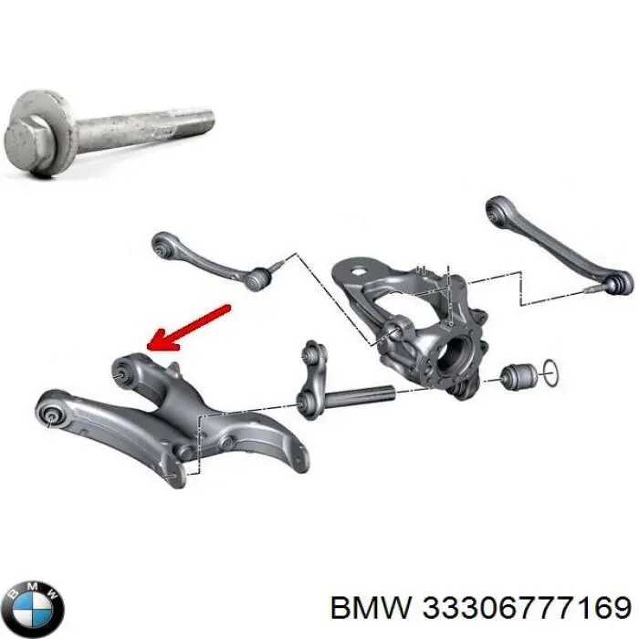 33306777169 BMW Śruba regulacji tylnego wahacza (dla zbieżności), wewnętrzny