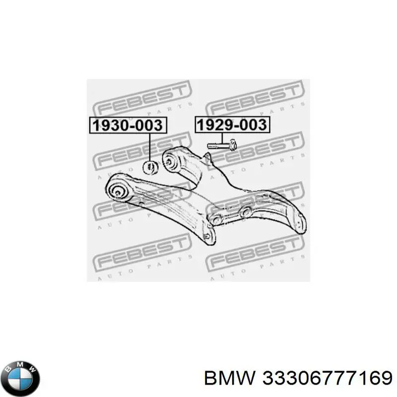 Do koszyka 33306777169 BMW Śruba regulacji tylnego wahacza (dla zbieżności), wewnętrzny