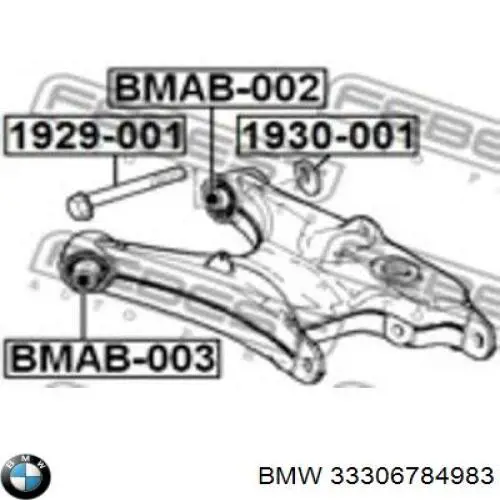 Śruba mocowania wahacza tylnego dolnego wewnętrzna BMW 33306784983 cena, od 16,69 USD