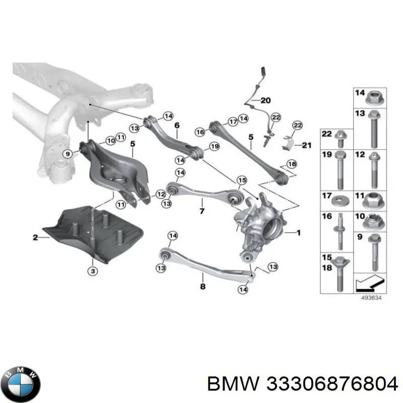 33306876804 BMW Ochrona dolnego wahacza tylnego