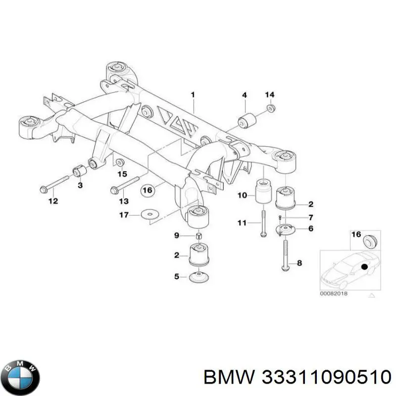 Korpus osi tylnej BMW 7 sedana (E38) (1994 - 2001) cena, od 670,04 USD