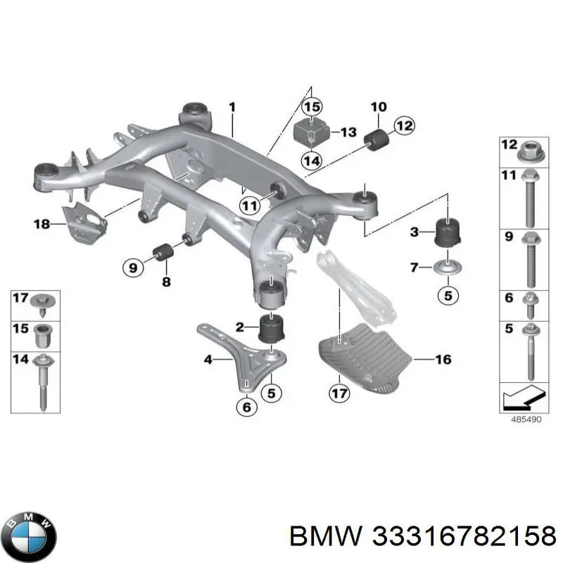 Korpus osi tylnej do BMW X1  E84