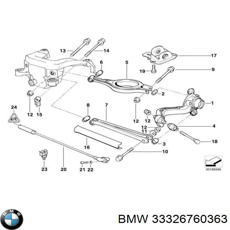 Podkładka mimośrodu tylnej śruby regulacji pochylenia do BMW 3 (E36)