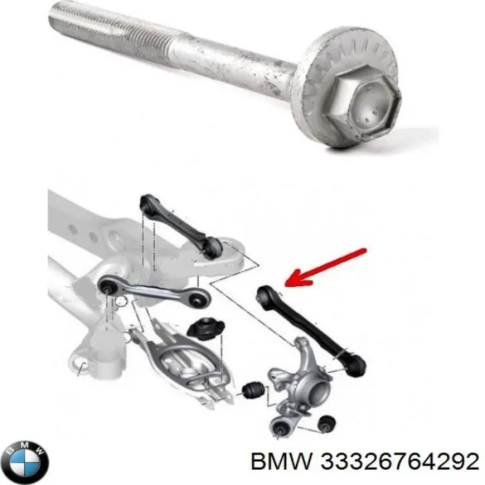 Do koszyka 33326764292 BMW Śruba regulacji tylnego wahacza (dla zbieżności), wewnętrzny