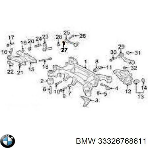 Podkładka śruby mocowania tylnego wahacza dolnego, wewnętrzna BMW 33326768611 cena, od 6,84 USD