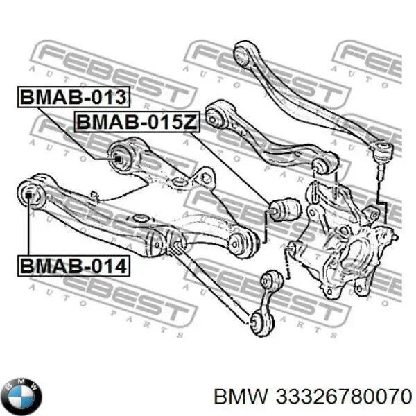 Do koszyka 33326780070 BMW Wahacz zawieszenia tylnego dolny prawy