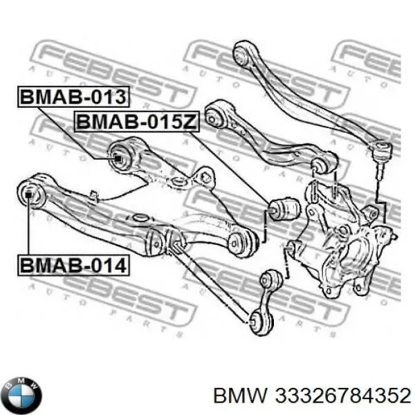 Wahacz zawieszenia tylnego dolny prawy do BMW 5 (F10)