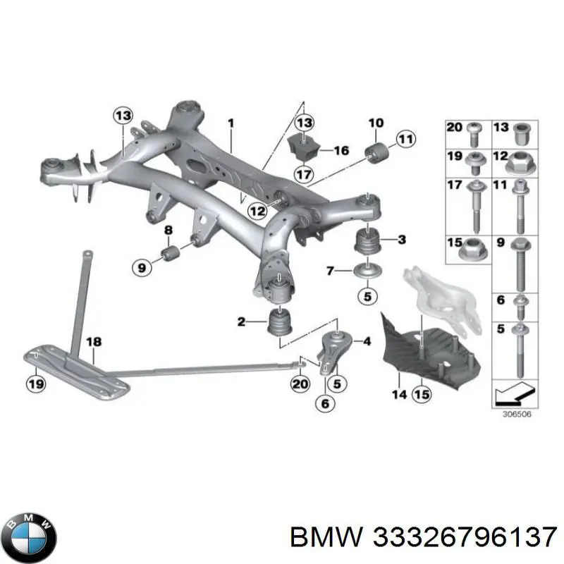 33326796137 BMW Ochrona dolnego wahacza tylnego