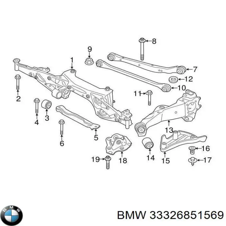 33326851569 BMW Drążek poprzeczny zawieszenia tylnego