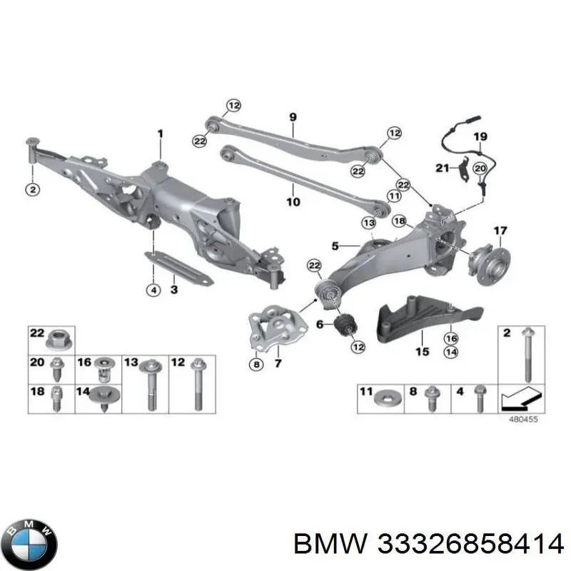 33326858414 BMW Osłona tylnego zderzaka (podwozia)