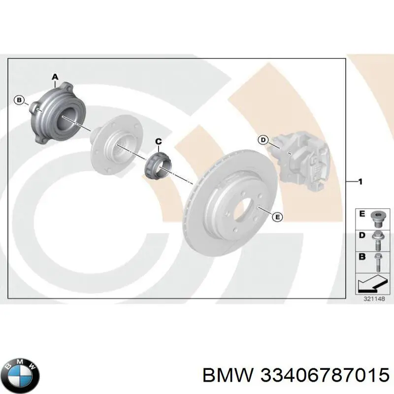 33406787015 BMW Piasta tylna