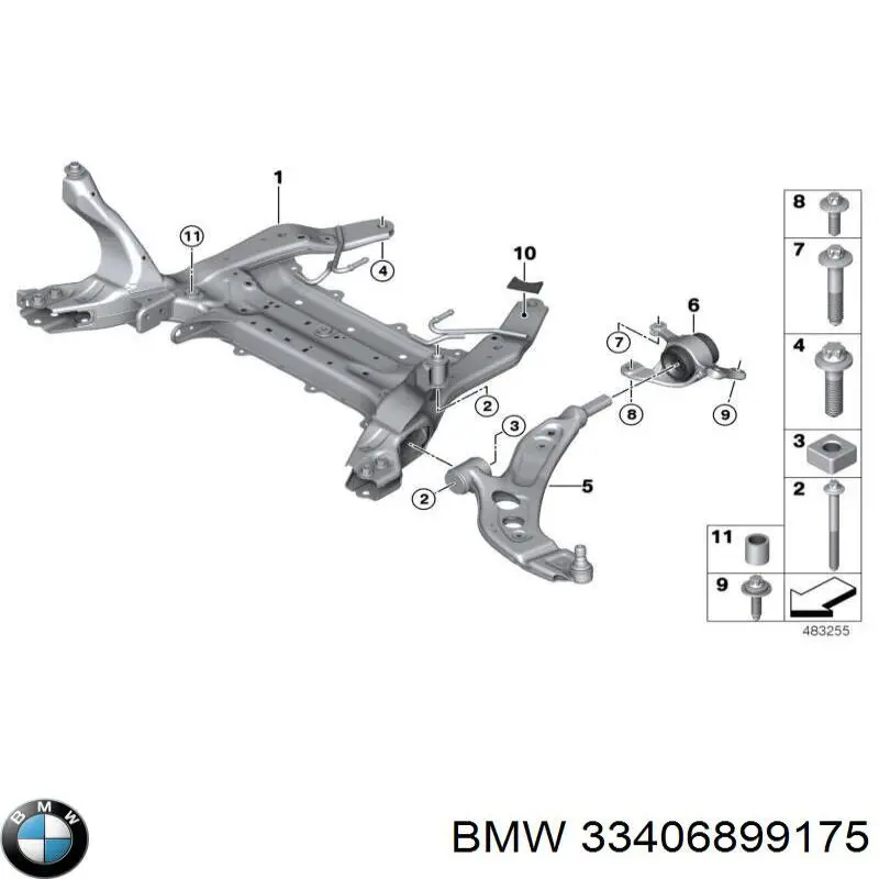 Piasta przednia BMW 33406899175