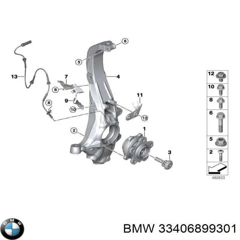 Piasta przednia do BMW X7  G07