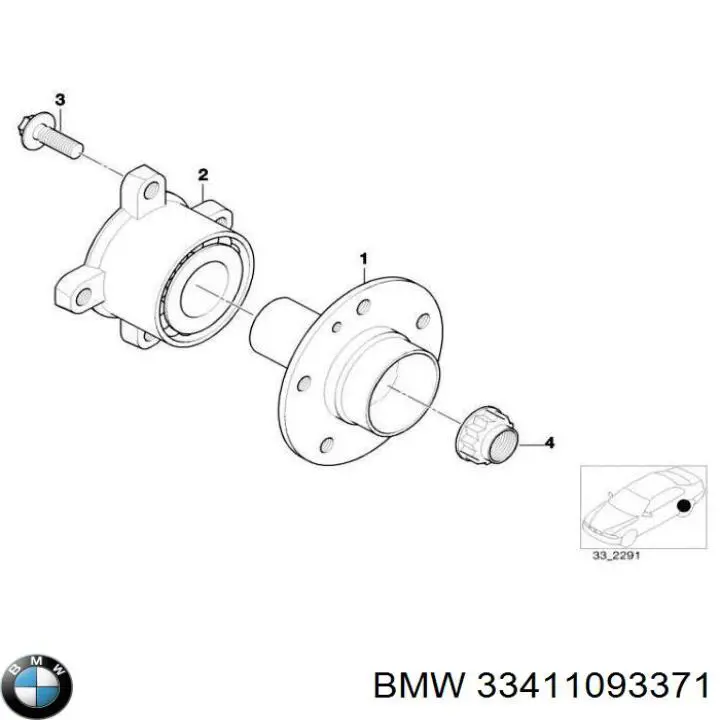Piasta tylna BMW 33411093371 cena, od 49,59 USD