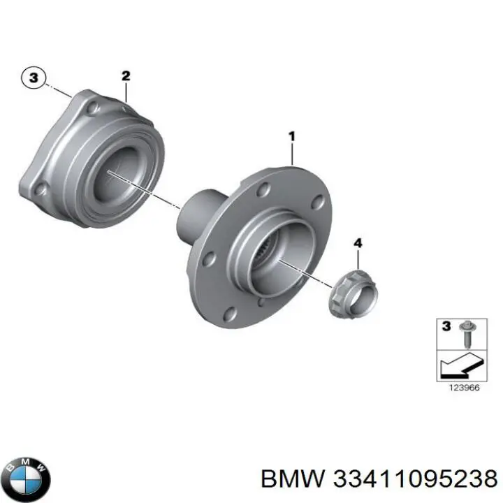 Do koszyka 33411095238 BMW Lożysko piasty tylnej