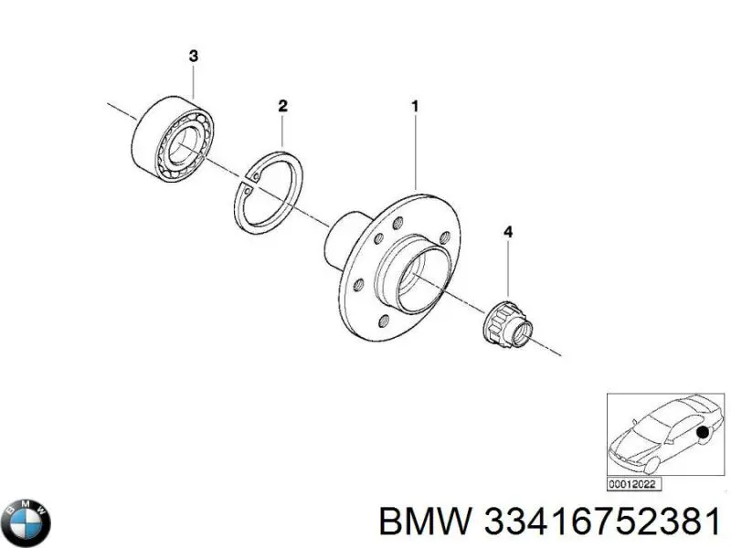 Piasta tylna 33416752381 BMW