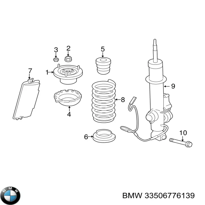 Poduszka amortyzatora tylnego do BMW 7  F01, F02, F03, F04