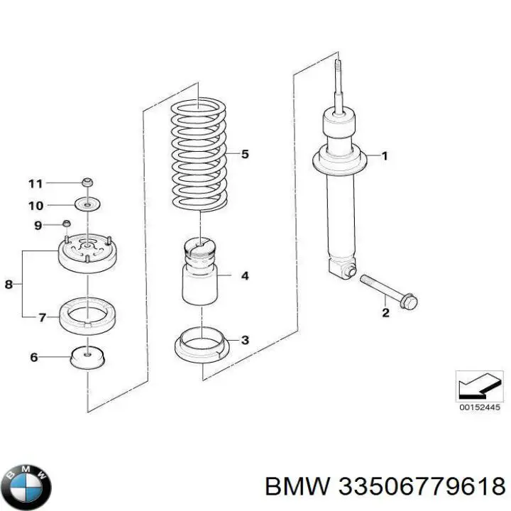 33506779618 BMW Poduszka amortyzatora tylnego