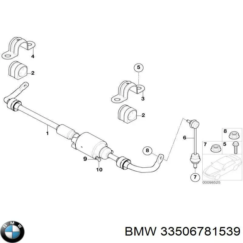 Do koszyka 33506781539 BMW Łącznik stabilizatora tylnego