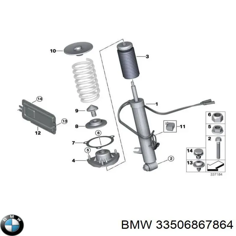 33506867864 BMW Poduszka amortyzatora tylnego
