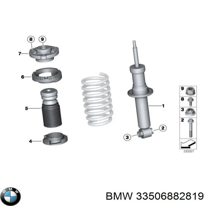 Poduszka amortyzatora tylnego do BMW X3  G01, F97, G08