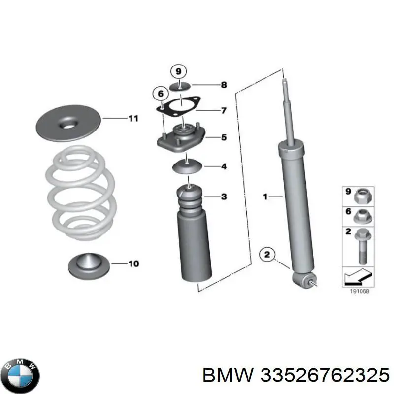 Podkładka tulei trzpienia amortyzatora tylnego do BMW 3 (E36)