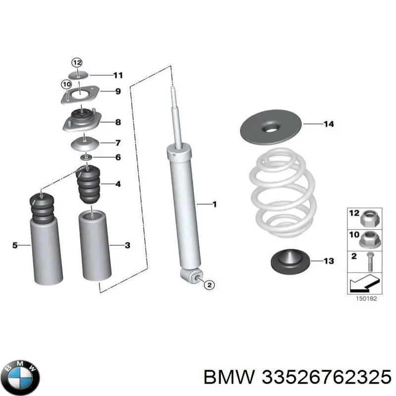 Podkładka tulei trzpienia amortyzatora tylnego BMW 33526762325 cena, od 6,75 USD