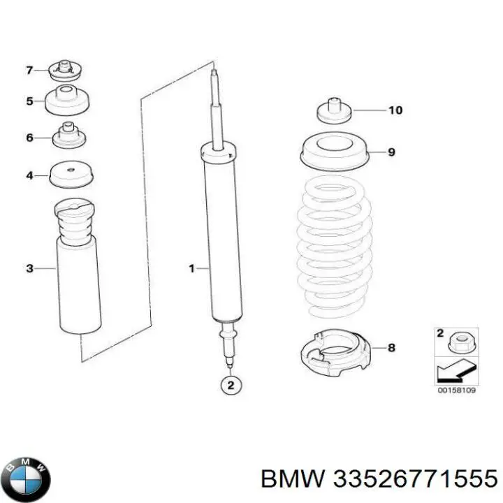 33526771555 BMW Amortyzator tylny