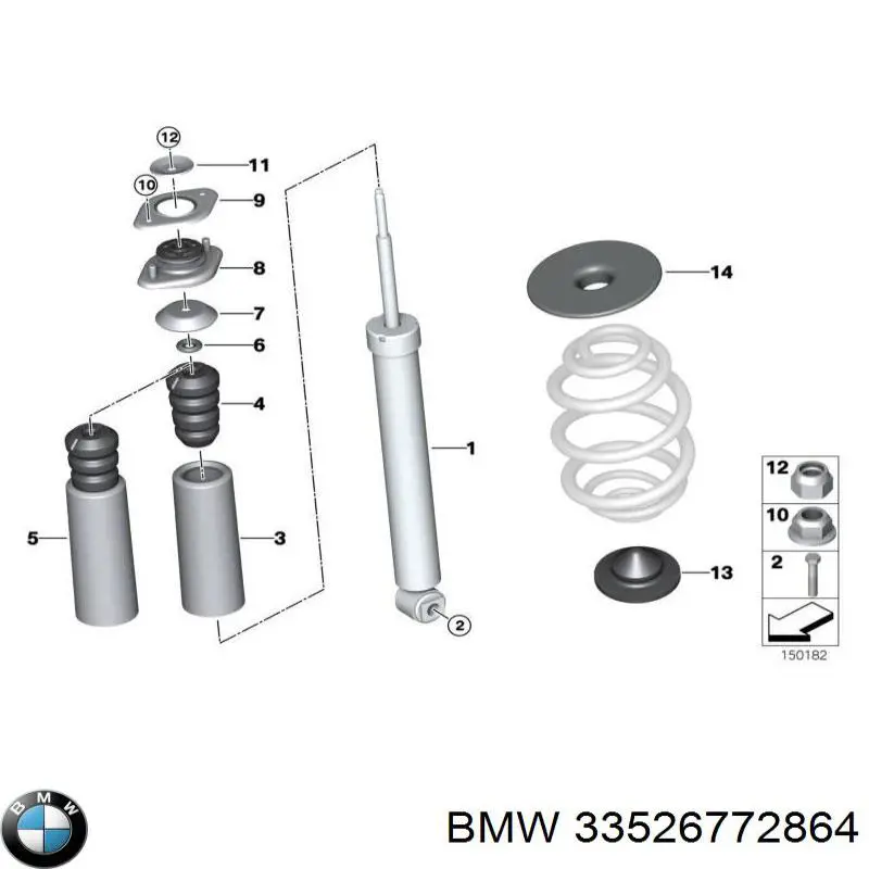 Do koszyka 33526772864 BMW Poduszka amortyzatora tylnego