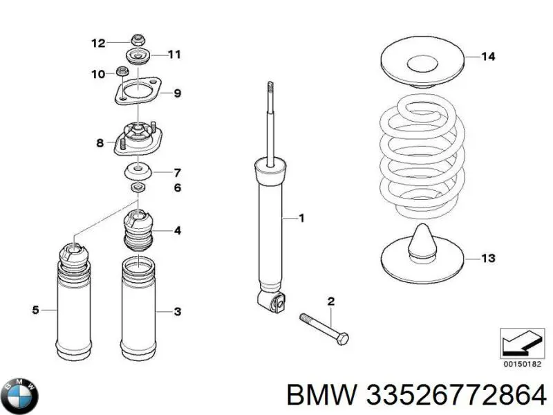 Poduszka amortyzatora tylnego BMW 33526772864 cena, od 2,62 USD