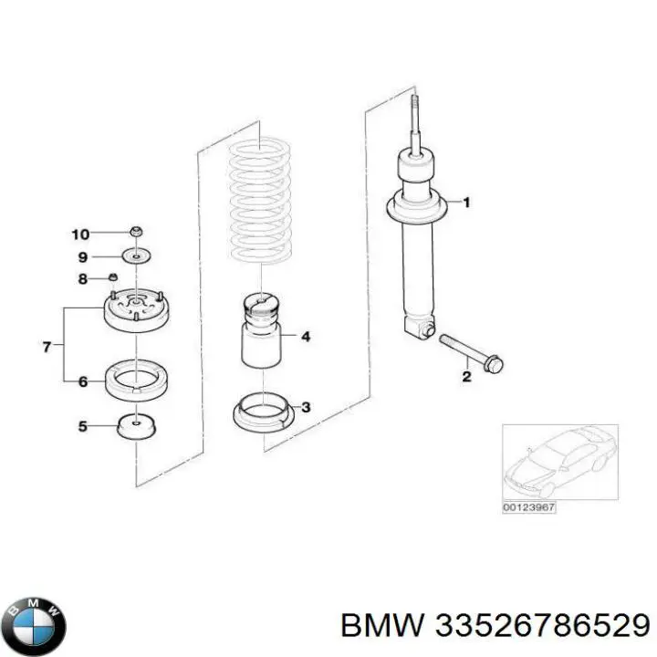 Amortyzator tylny BMW 33526786529 cena, od 143,02 USD