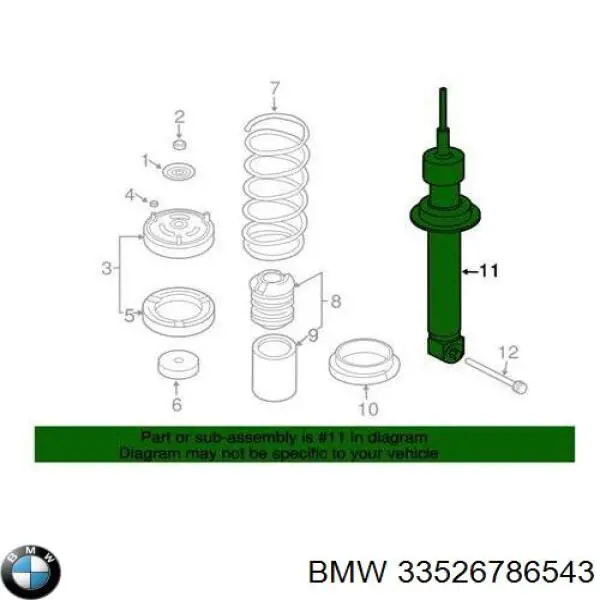Do koszyka 33526786543 BMW Amortyzator tylny