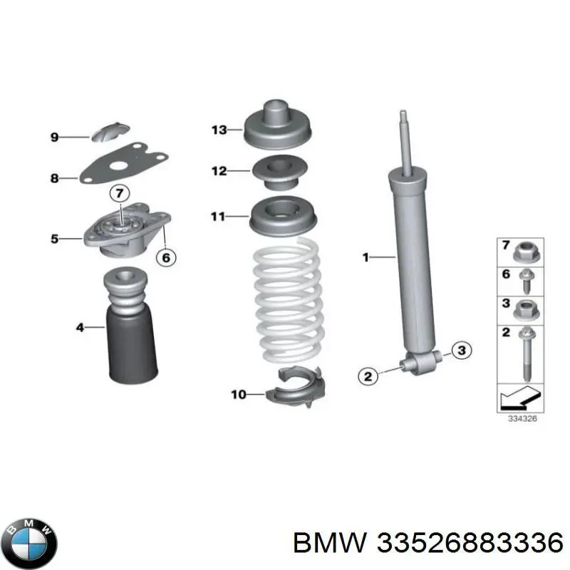 33526883336 BMW Amortyzator tylny