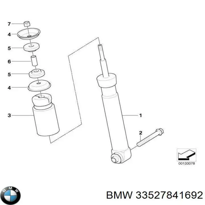 33527841692 BMW Amortyzator tylny