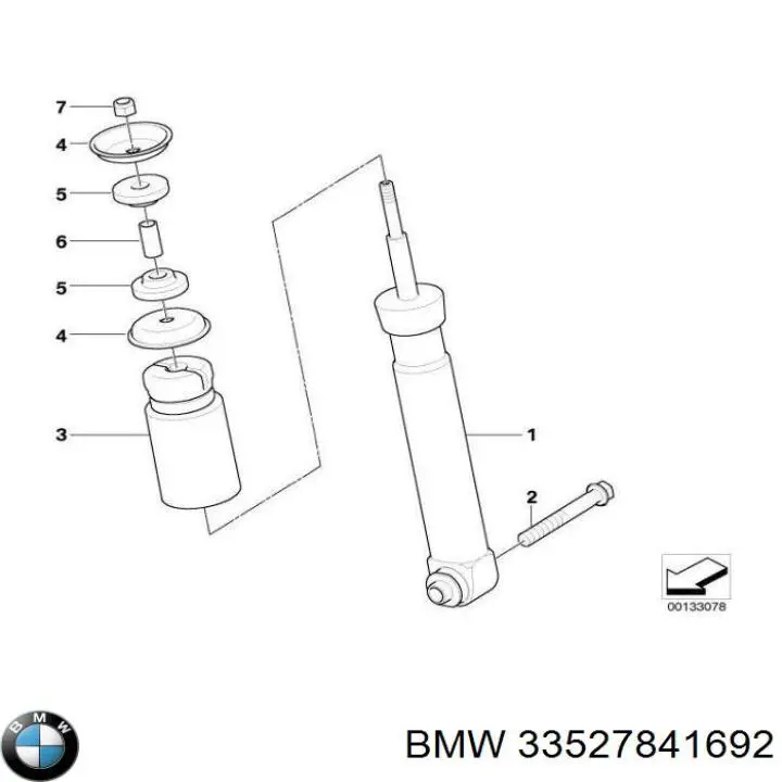 Amortyzator tylny BMW 33527841692 cena, od 57,03 USD
