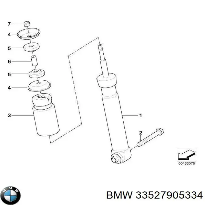 33527905334 BMW Amortyzator tylny